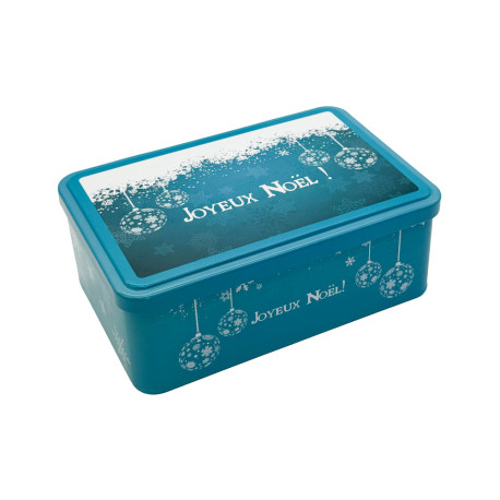 Palets Nature - Boîte métal Boules de Noël