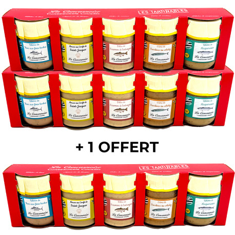 2 lots de 5 rillettes achetés, le 3ème lot offert