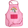 Tablier rose licorne 70 x 90 cm
