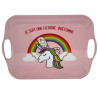 Plateau rose licorne 28 x 41 cm