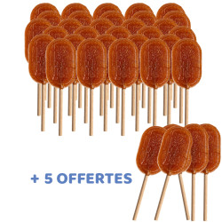 Sucettes artisanales caramel au beurre salé 30 + 5 offertes